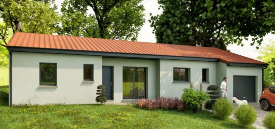 Plan de maison Surface terrain 104 m2 - 6 pièces - 4  chambres -  avec garage 